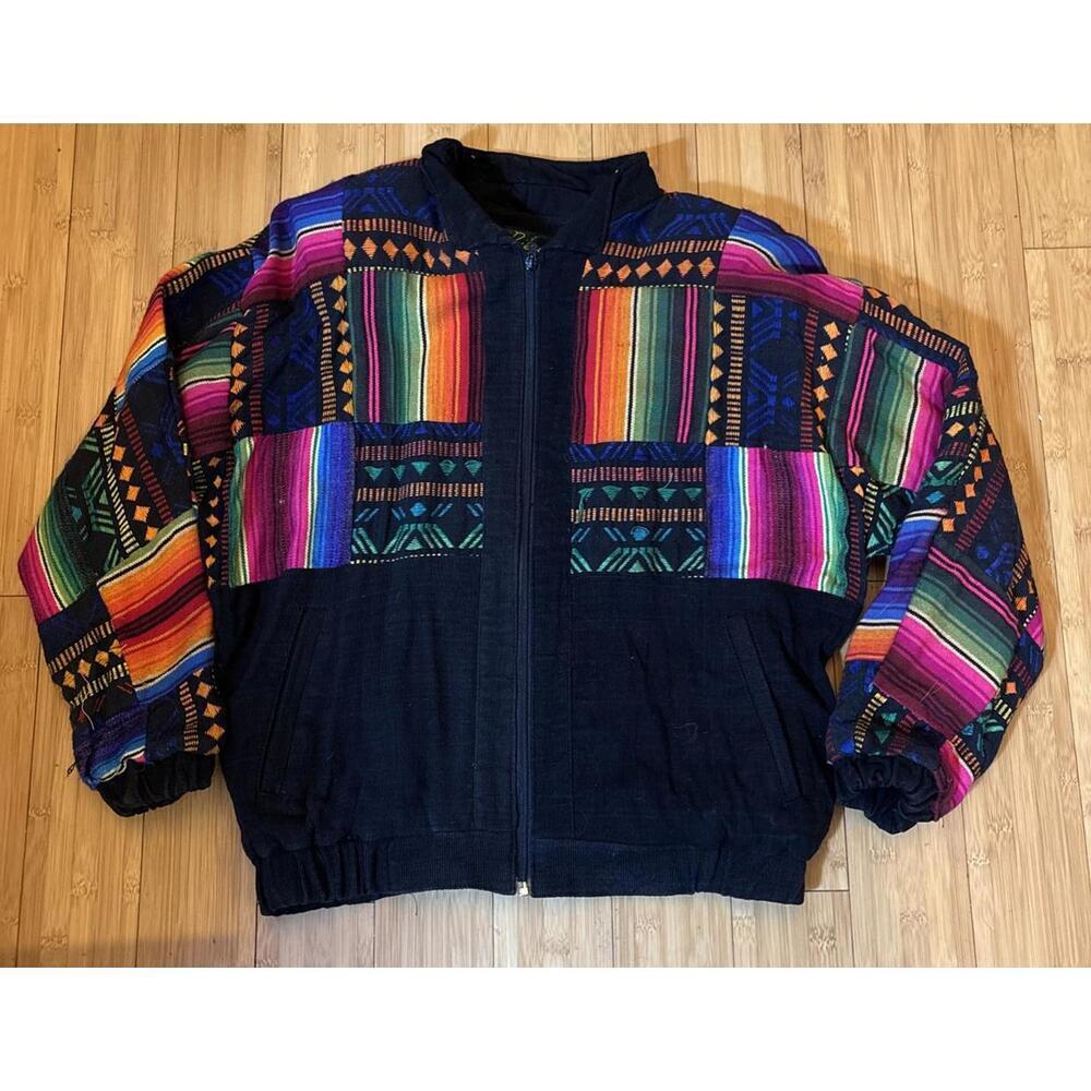 Vintage Rikeli Italian Styled Guatemalan Jacket One Size Fits All Colorful